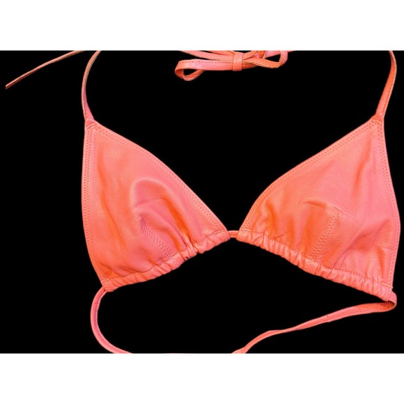 J. Crew Pink Leather Bra Top XSmall - Picture 2 of 8